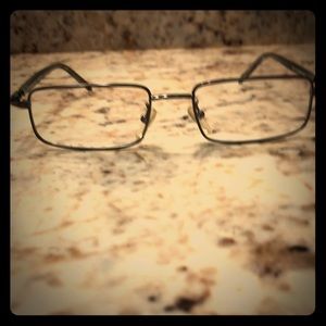 Optical frames silver -clear glass-not readers!!!!